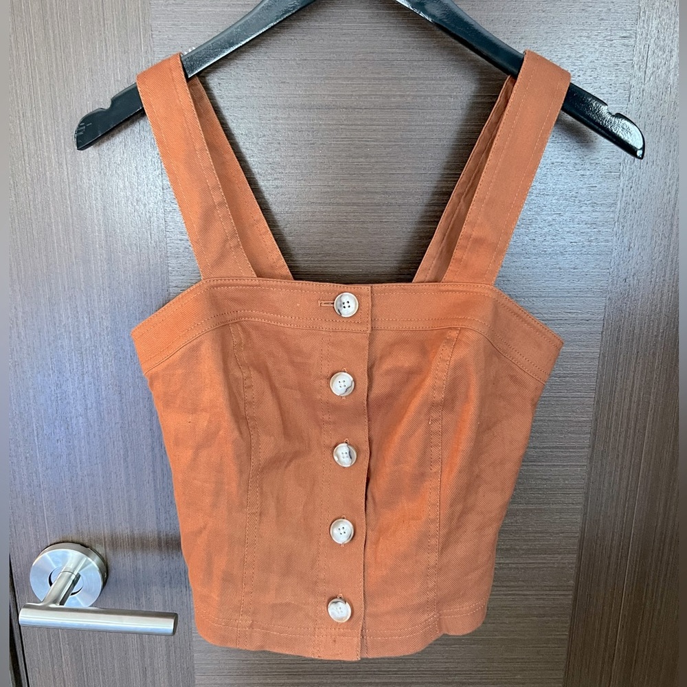 Banana Republic Linen Crop Top